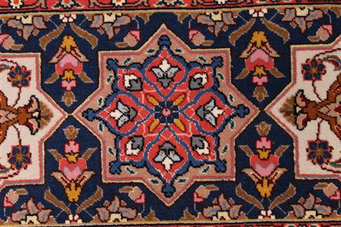 Tabriz Blue Hand Knotted 911 X 132 Area Rug 254-29197 Image 9