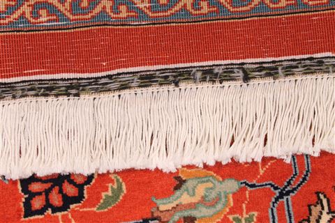 Tabriz Green Hand Knotted 910 X 130 Area Rug 254-29198 Image 6