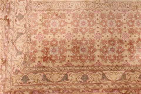 Tabriz Beige Hand Knotted 910 X 126 Area Rug 254-29200 Image 2