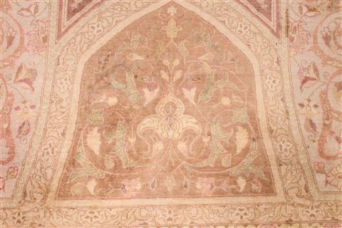 Tabriz Beige Hand Knotted 910 X 126 Area Rug 254-29200 Image 3