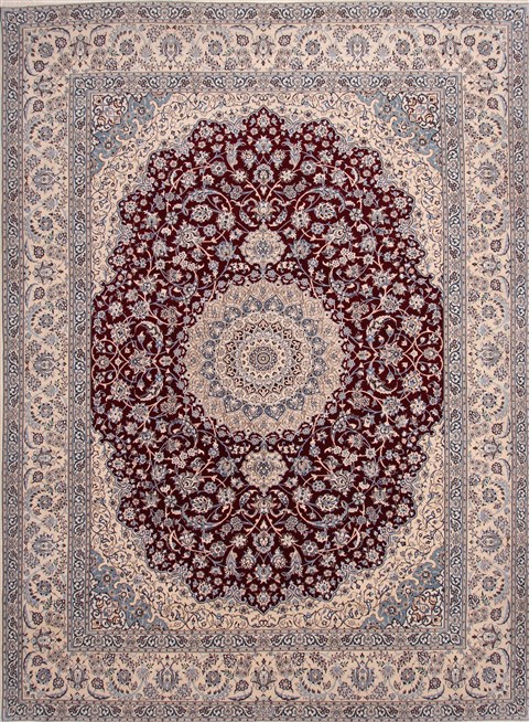 Nain Beige Hand Knotted 101 X 137 Area Rug 254-29201 Image 0