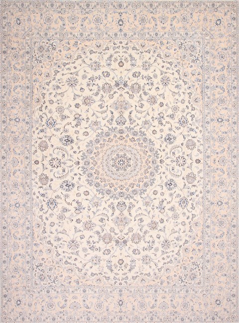 Nain Blue Hand Knotted 101 X 137 Area Rug 254-29204 Image 0