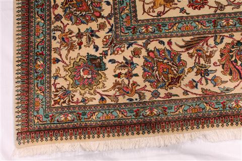 Tabriz Beige Hand Knotted 910 X 1210 Area Rug 254-29205 Image 13