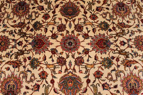 Tabriz Beige Hand Knotted 910 X 1210 Area Rug 254-29205 Image 1