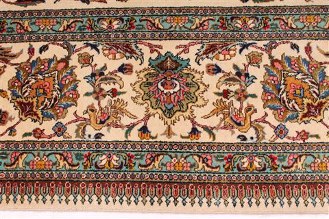 Tabriz Beige Hand Knotted 910 X 1210 Area Rug 254-29205 Image 2