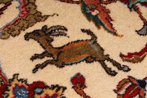 Tabriz Beige Hand Knotted 910 X 1210 Area Rug 254-29205 Image 5
