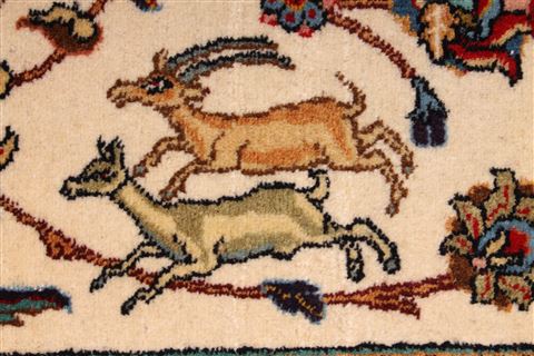 Tabriz Beige Hand Knotted 910 X 1210 Area Rug 254-29205 Image 8