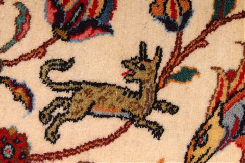 Tabriz Beige Hand Knotted 910 X 1210 Area Rug 254-29205 Image 9