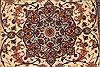 Isfahan Beige Hand Knotted 37 X 58  Area Rug 254-29206 Thumb 6