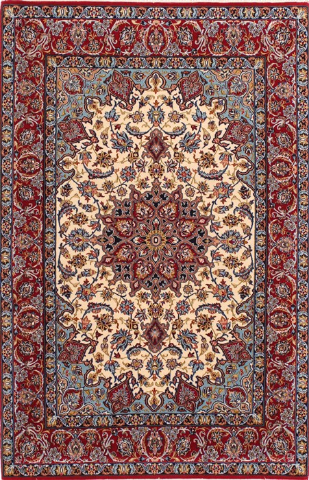 Isfahan Red Hand Knotted 37 X 57 Area Rug 254-29209 Image 0