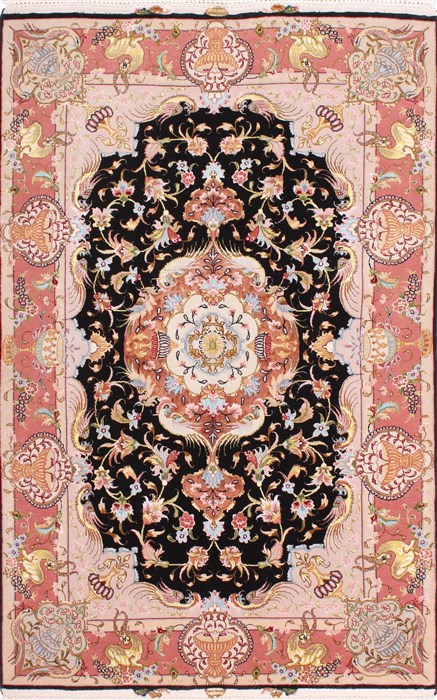 Tabriz Purple Hand Knotted 36 X 53 Area Rug 254-29210 Image 0