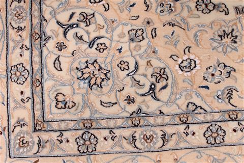 Nain Blue Hand Knotted 100 X 133 Area Rug 254-29211 Image 1