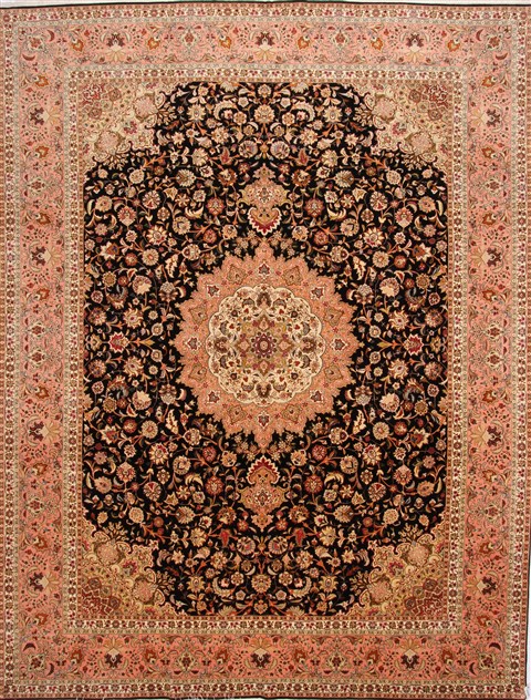 Tabriz Purple Hand Knotted 910 X 131 Area Rug 254-29214 Image 0
