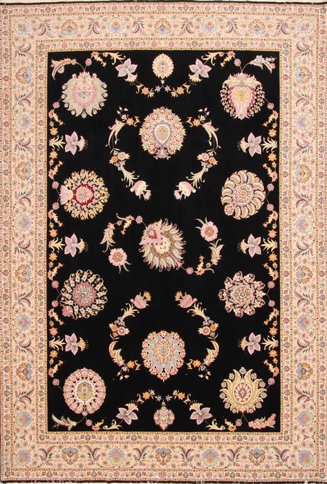 Tabriz Beige Hand Knotted 84 X 120 Area Rug 254-29221 Image 0
