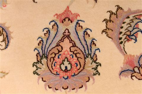 Tabriz Beige Hand Knotted 85 X 1110  Area Rug 254-29222 Image 1