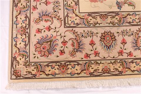 Tabriz Beige Hand Knotted 85 X 1110  Area Rug 254-29222 Image 6