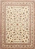 Tabriz Beige Hand Knotted 86 X 119  Area Rug 254-29227 Thumb 0