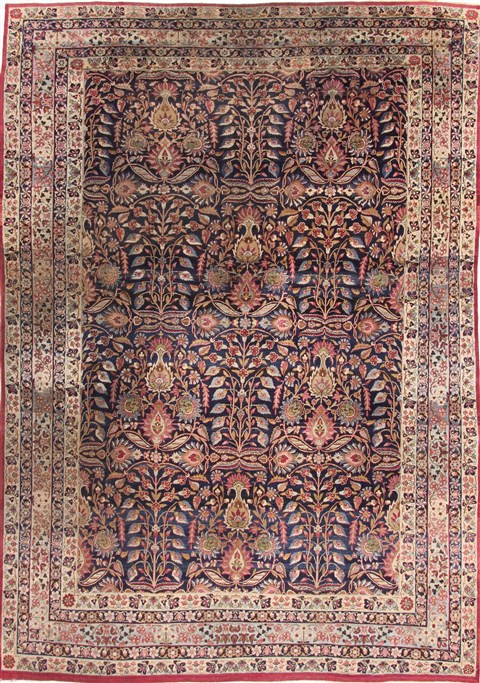 Kerman Beige Hand Knotted 81 X 118 Area Rug 254-29232 Image 0