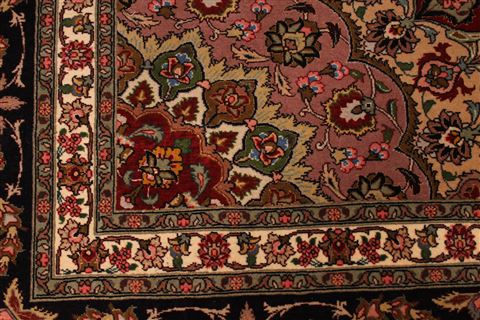 Tabriz Blue Hand Knotted 83 X 115 Area Rug 254-29235 Image 1