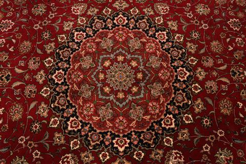 Tabriz Blue Hand Knotted 83 X 115 Area Rug 254-29235 Image 7