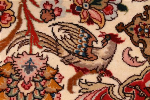 Tabriz Beige Hand Knotted 80 X 116 Area Rug 254-29236 Image 1