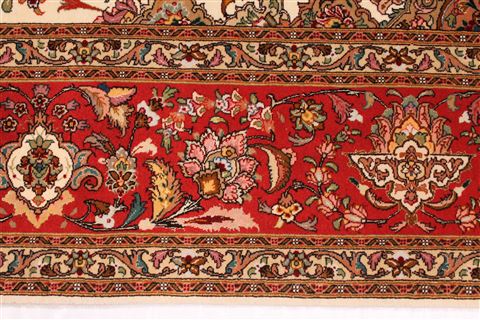 Tabriz Beige Hand Knotted 80 X 116 Area Rug 254-29236 Image 7