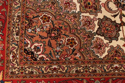 Tabriz Beige Hand Knotted 80 X 116 Area Rug 254-29236 Image 8