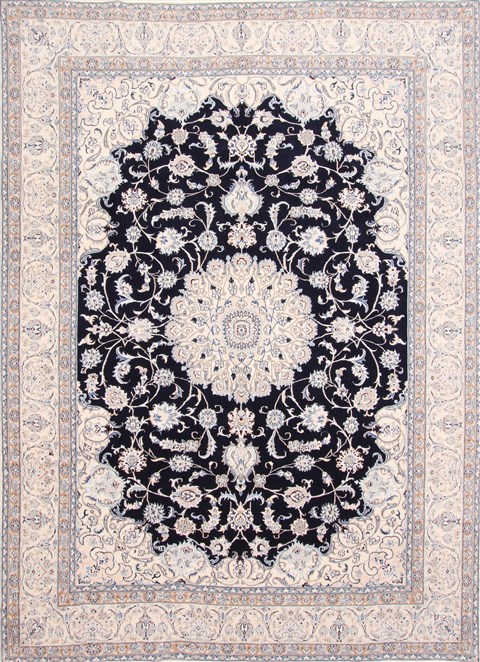 Nain Blue Hand Knotted 84 X 116 Area Rug 254-29237 Image 0