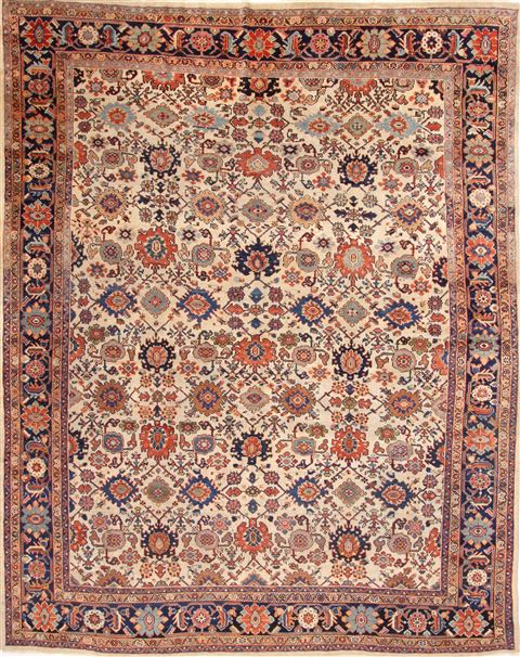 Bakhtiar Beige Hand Knotted 92 X 114 Area Rug 254-29243 Image 0