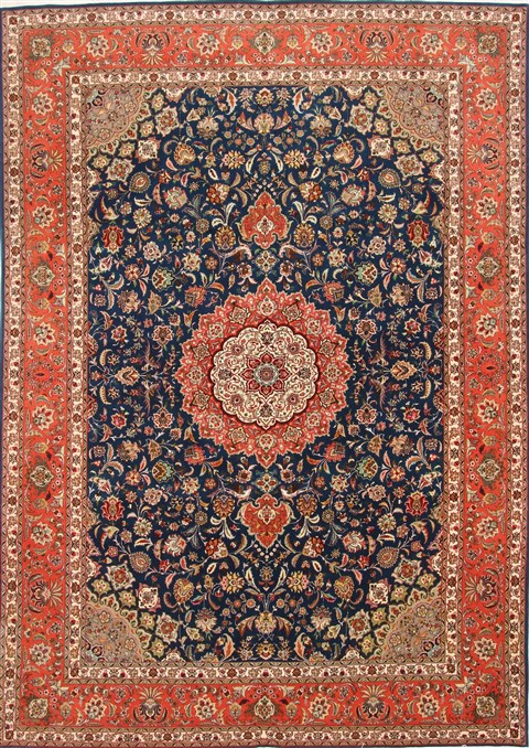 Tabriz Purple Hand Knotted 83 X 119 Area Rug 254-29245 Image 0