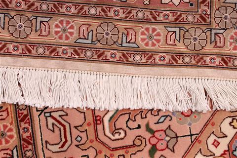 Tabriz Beige Hand Knotted 83 X 115 Area Rug 254-29248 Image 6