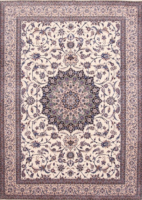 Nain White Hand Knotted 84 X 116 Area Rug 254-29249 Image 0