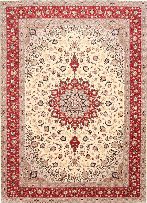 Tabriz Red Hand Knotted 84 X 117 Area Rug 254-29250 Image 0