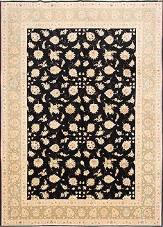 Persian Tabriz Beige Rectangle 8x11 ft Wool Carpet 29251