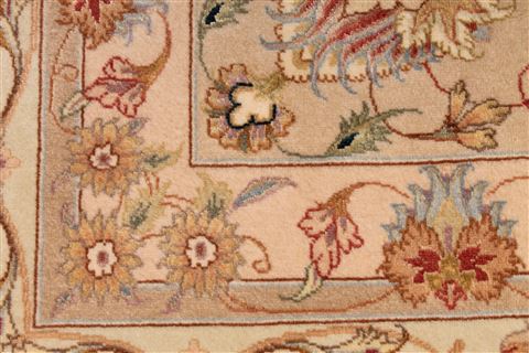 Tabriz Beige Hand Knotted 84 X 120 Area Rug 254-29254 Image 9
