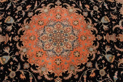 Tabriz Purple Hand Knotted 84 X 117 Area Rug 254-29256 Image 7