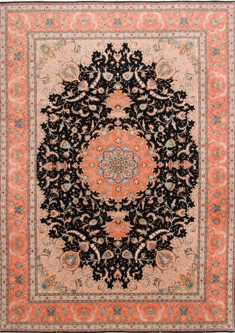 Tabriz Purple Hand Knotted 84 X 117 Area Rug 254-29256 Image 0