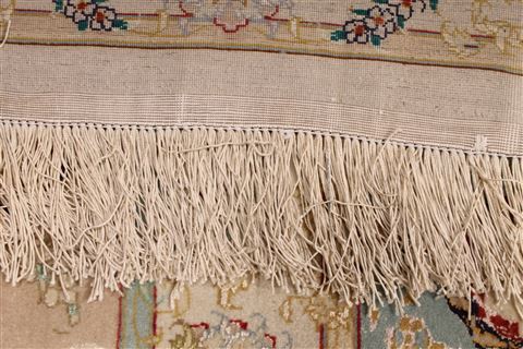Tabriz Beige Hand Knotted 113 X 159 Area Rug 254-29257 Image 1