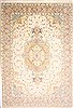 Tabriz Beige Hand Knotted 113 X 159  Area Rug 254-29257 Thumb 0