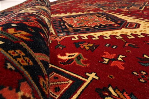 Karajeh Blue Hand Knotted 61 X 120 Area Rug 250-29274 Image 3