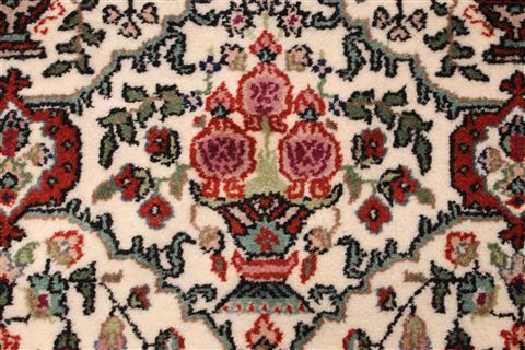 Tabriz Beige Hand Knotted 510 X 117 Area Rug 250-29278 Image 1