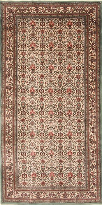 Tabriz Beige Hand Knotted 510 X 117 Area Rug 250-29278 Image 0