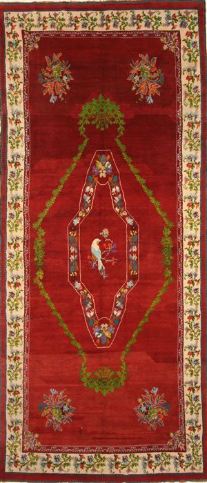 Gabbeh Red Hand Knotted 70 X 164 Area Rug 250-29279 Image 0