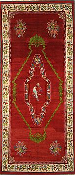Gabbeh Red Hand Knotted 7'0" X 16'4"  Area Rug 250-29279