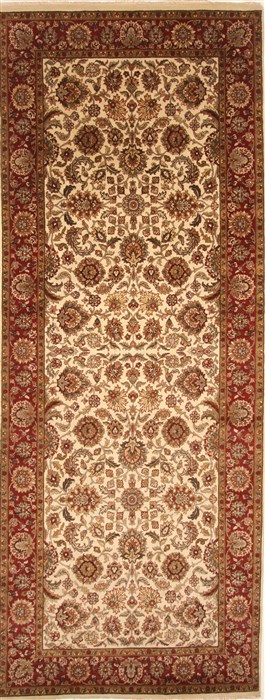 Agra Beige Hand Knotted 61 X 1511 Area Rug 250-29282 Image 0