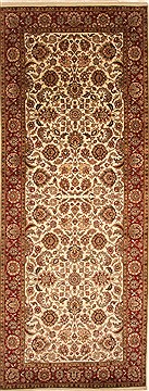Agra Beige Hand Knotted 6'1" X 15'11"  Area Rug 250-29282