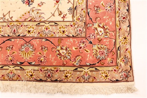 Tabriz Beige Hand Knotted 67 X 135 Area Rug 250-29283 Image 1