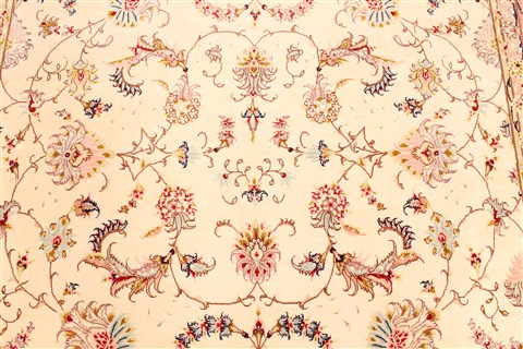 Tabriz Beige Hand Knotted 67 X 135 Area Rug 250-29283 Image 2