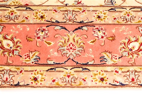 Tabriz Beige Hand Knotted 67 X 135 Area Rug 250-29283 Image 3