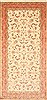 Tabriz Beige Hand Knotted 67 X 135 Area Rug 250-29283 Thumb 0